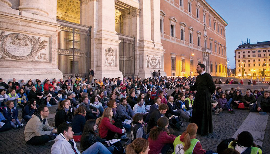 Participants of the tradition in Rome.