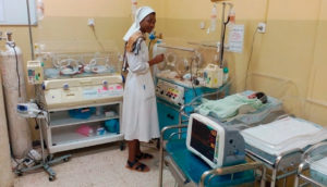 A nun in a hospital in Sudan.