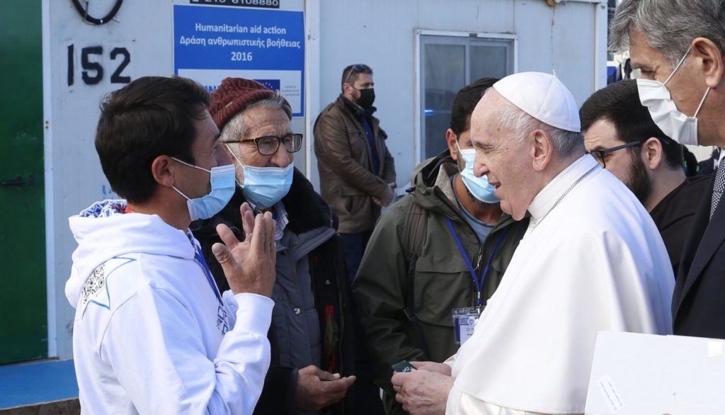 Papst auf Lesbos