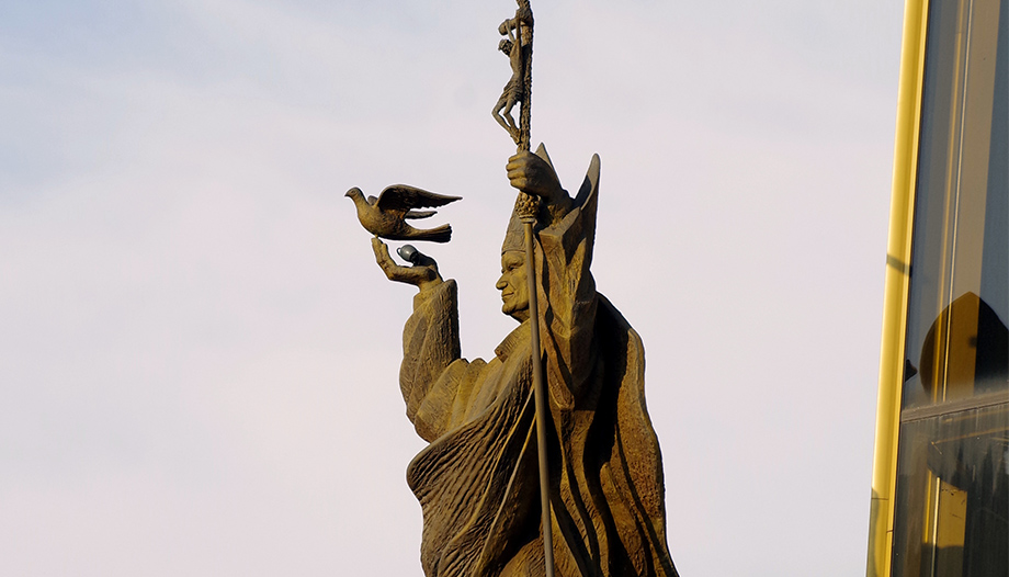 Imagen de San Juan Pablo II en el Santuario a la Divina Misericordia de Cracovia.
