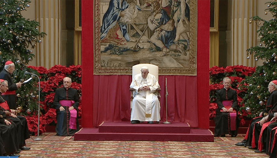 pope curia christmas