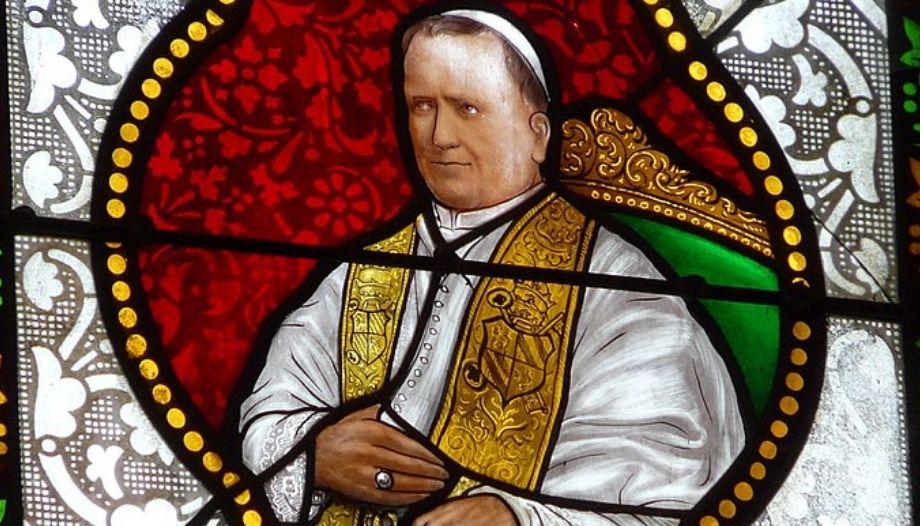 Representación del beato Papa Pío IX en una iglesia de Dordoña (Francia)