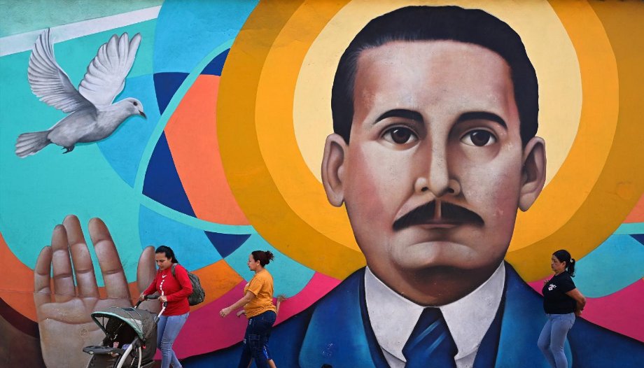Mural beato José Gregorio Hernández, Caracas, Venezuela.